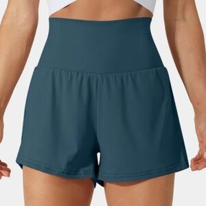 HALARA Women's High-Waisted Shorts - Teal